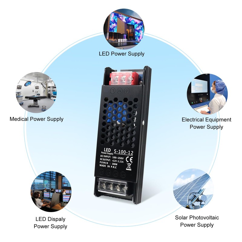 inShareplus DC 12V 8.3A 100W Switching Power Supply, AC 110~250V