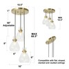 KSANA Modern Gold Pendant Lights, 3 Light Cluster Chandelier Kitchen