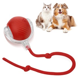 SUPVOL Interactive Dog & Cat Toy, Electric Automatic Rolling Moving Toys, Self Activated Play Smart Rolling Ball for Dogs & Cats, Chase Teaser Pet Ball for Bored Indoor Cats & Dogs