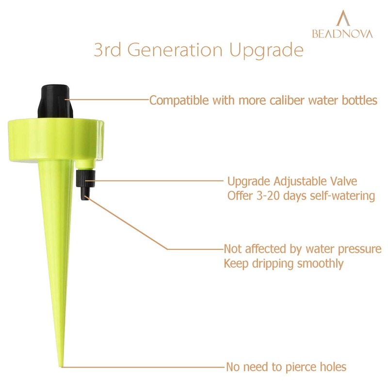 BEADNOVA Plant Self Watering Spikes Automatic Irrigation Equipment Adjustable Self