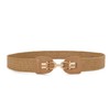 JasGood Straw Woven Elastic Waist Belt for Women, 3.5 cm