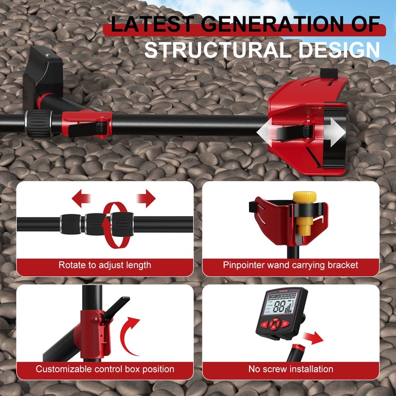 Metal Detector for Adults, High Accuracy Metal Detector with 5