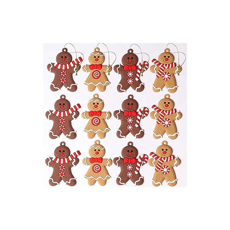 HERZWILD Christmas Gingerbread Ornaments Ginger Man Christmas Tree Hanging Ornaments