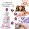 ETUIH Lumine Organics Collagen, Hydrolyzed Collagen Peptides Capsules,Type I,II,III,V,X with