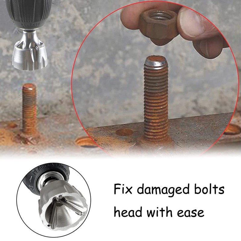 SeonFook Deburring External Chamfer Tool Bolt Thread Repair Tool Screw