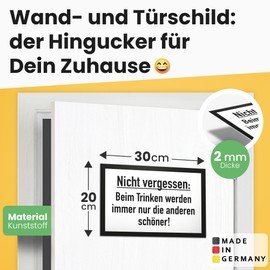 DankeDir! Drinking Beautiful Sign with Saying - Funny Gift for Him Gift Idea Birthday Gift Men Boys Party Decoration Accessories Joke Item JGA - Accessory Photo Box