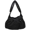 GOQUFOY Cute Black Tote Bag for Women,Crescent Nylon Crossbody Bags