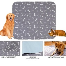 GOOD BOY PRODUCTS GREAT PRODUCTS FOR THE ANIMALS WE LOVE, Reusable, 2 Washable Dog Pee Pads, Free Grooming Glove Included, Non Slip,Incredible Absorption, Puppy, Training, Crate (Blue, Medium)