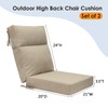 Unimatta Outdoor High Back Chair Cushion Seat Pads, 2-Pack 44