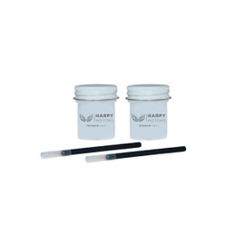 Harpy Motors 1/2oz Touch up Paint Basecoat Clearcoat with Brush Compatible with 2015-2016 Acura TLX NH782M Graphite Luster Metallic -Color Match Guaranteed