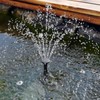 Solar Water Pump with Backup Battery and Fountain Lights for
