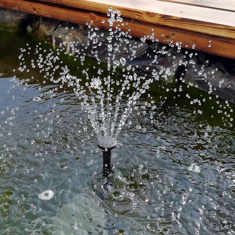 Solar Water Pump with Backup Battery and Fountain Lights for