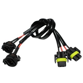 HUIQIAODS juego de arnés de cableado para luces antiniebla de Jeep Wrangler JK 5202 H16 a 9006 9005 HB3 para faros antiniebla, luces de trabajo de reajuste, 2 unidades, 5202 to H11 connector, h11 connector female