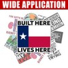 SUNHADO Built Here Lives Here Sticker, Texas State Flag Stickers,