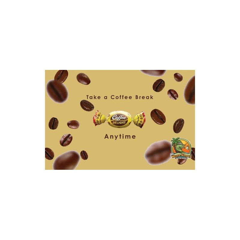 Coffee Delight Hard Candy Coffee Snacks, Colombian Coffee, Individually Wrapped,