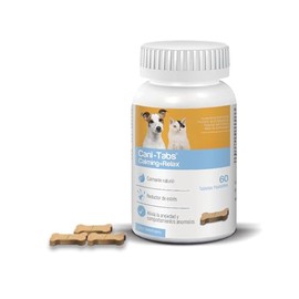 Cani-Tabs Calming+Relax, Suplemento Natural Relajante para Perros y Gatos, 60 Tabletas, Reduce Estrés y Ansiedad