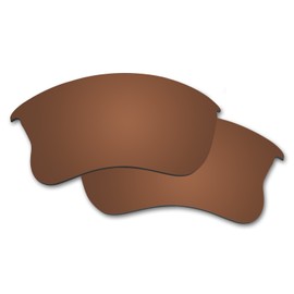 Fiskr Nonpolarized Lenses Replacement for Oakley Oakley Flak Jacket XLJ(OO9009) Sunglasses with Impact Resistance, UV Rays Protection and Multifunctional Protection(Brown)