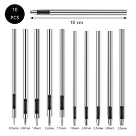 Lowats Hole Punch Set, 10 Pieces, Leather Punch Set, Hole Punch, Punching Tool, Round Steel Hollow Punch Set, Leather Hollow Hole Punch, Hand Steel Puncher