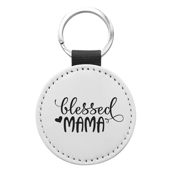 DistinctInk Vegan Leather Keychain Key Tag Key Ring - 2