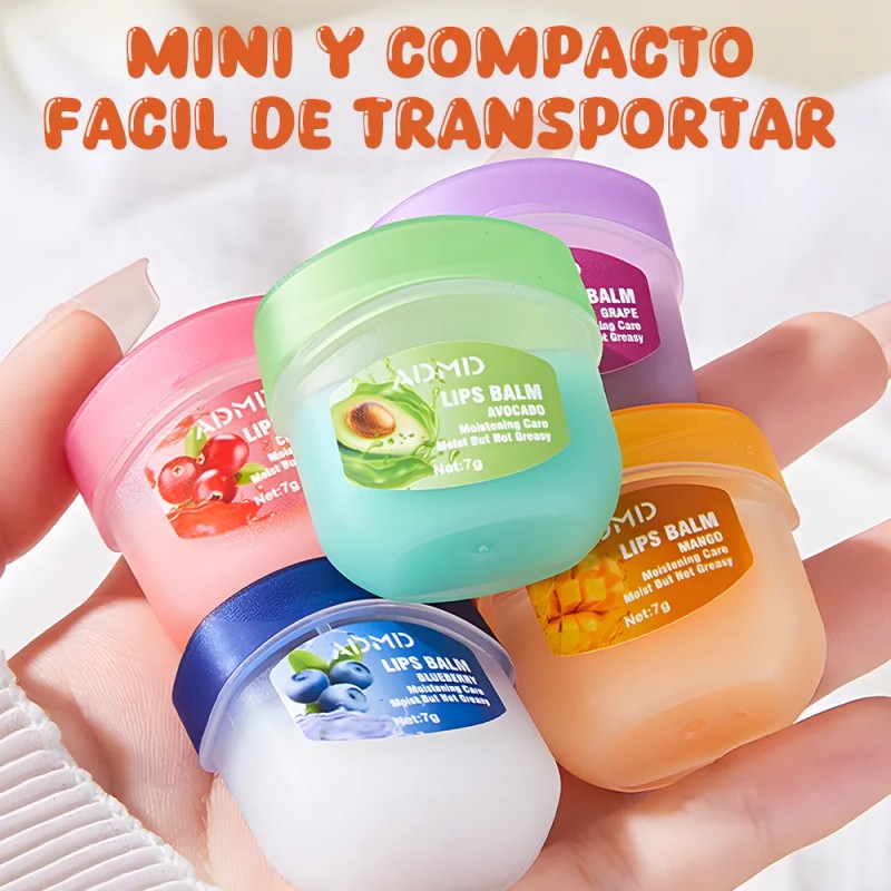 Balsamo Labial Pomada Frutas Aroma Hidratante Mix Sabores
