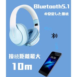  GHDVOP Wireless Headphones, Bluetooth 5.1, Gradient, Wired Wireless, 40mm HD Driver Unit, Sound Insulation, Enclosed, Hands-free Calling, Adjustable Size, Foldable, Portable,