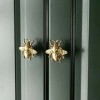 DwellStudio 2 Vintage Gold Brass Bumblebee Bee Hardware Drawer Pulls