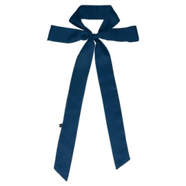 PATIKIL Stylish Ribbon Scarf, Solid Color Skinny Scarf Pure Long Neckerchief Silk Satin Necktie Belts Sash Hair Scarf Headband Ribbon Tie for Women Fashion Decoration, Dark Blue