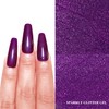 Imtiti Glitter Gel Nail Polish, Dark Purple Pearl Glitter Nail