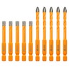 EXFEIN Tile Drill Bits Kit 6mm 5pcs Quick-fit Shank& 6mm
