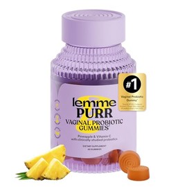 Lemme Purr Vaginal Health Probiotic Gummies for Women - 1 Billion CFUs for Balanced pH, Odor  Flora Support  Vitamin C for Immune Health - Vegan,...  