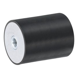 sourcing map 40 x 50mm M8 Thread Female Rubber Mounts, Vibration Isolators, Replaces Anti Vibration Pads Flat Silent Block Base Block