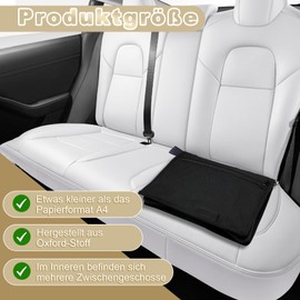 KASURE Vehicle Folder Document Folder A5, 24 x 17.5 cm Document Bag Car, Black Portable Vehicle Registration Document Folder with Compartments, Cover Vehicle Papers Suitable for Storing Bills, Cards