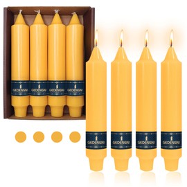Gedengni Beeswax Taper Candle Dripless Candlesticks,7inch Natural Bees Wax Candle Stciks Short Tapered Candles for Home Meditation for Home Meditation Prayer Dinner Decor 18D4P-BEE