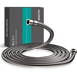 AULEEND 78 inch (2 m) encrypted shower hose 304 stainless steel metal - Extra long shower hose - Replacement handheld shower head - High pressure hose-Brushed Nickel