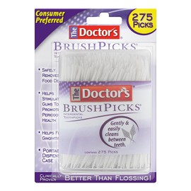 The Doctor's BrushPicks Toothpicks, 275 Picks (Pack of 12)