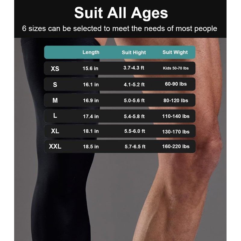 2 Pairs Full Leg Compression Sleeve, Calf Compression Sleeve Women