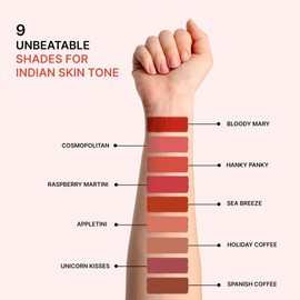 Love Earth Liquid Mousse Lipstick 2.O Matte Finish Combo Kit | Lightweight, Non-Sticky, Non-Drying,Transferproof, Waterproof Lipstick Set | Mini Liquid Lipstick - (2ml X 9) (18mly, Multicolor)