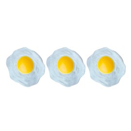 NUOBESTY Aesthetic Rug 3pcs Easter Stress Toys Artificial Fried Egg Fake Fried Egg Novelty Squeeze Toys for Kids Children Birthday Gifts Easter Party Favors Semi Circle Bath Mat