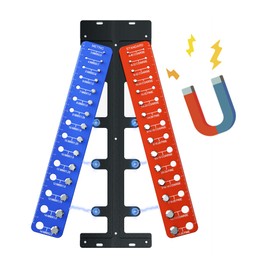 Detachable Magnetic Nut and Bolt Thread Checker, 30 Bolt and Nut Sizer with Romovable Magnetic Plates Thread Gauge 15 Standard and 15 Metric Wall-Mountable Bolt Size Finder Screw Size Chart