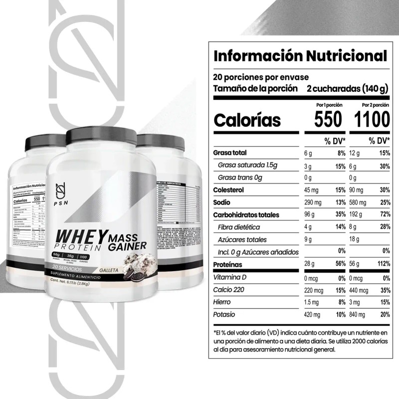 Suplemento Mass Gainer Psn 8kg Varios Sabores