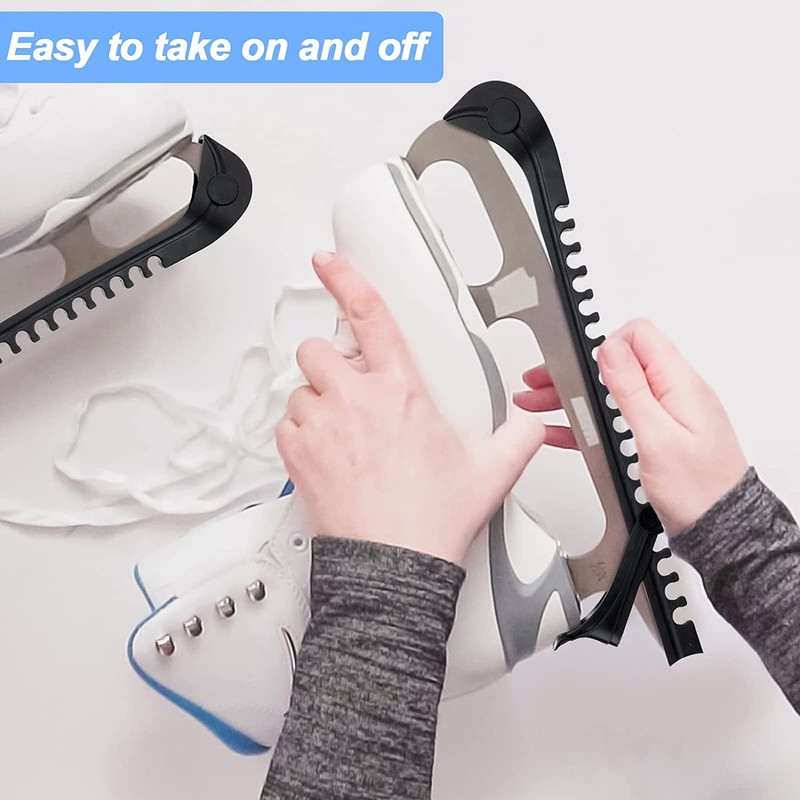 Newsmy 4 Pack Ice Skate Blade Covers, Adjustable Quick Ice