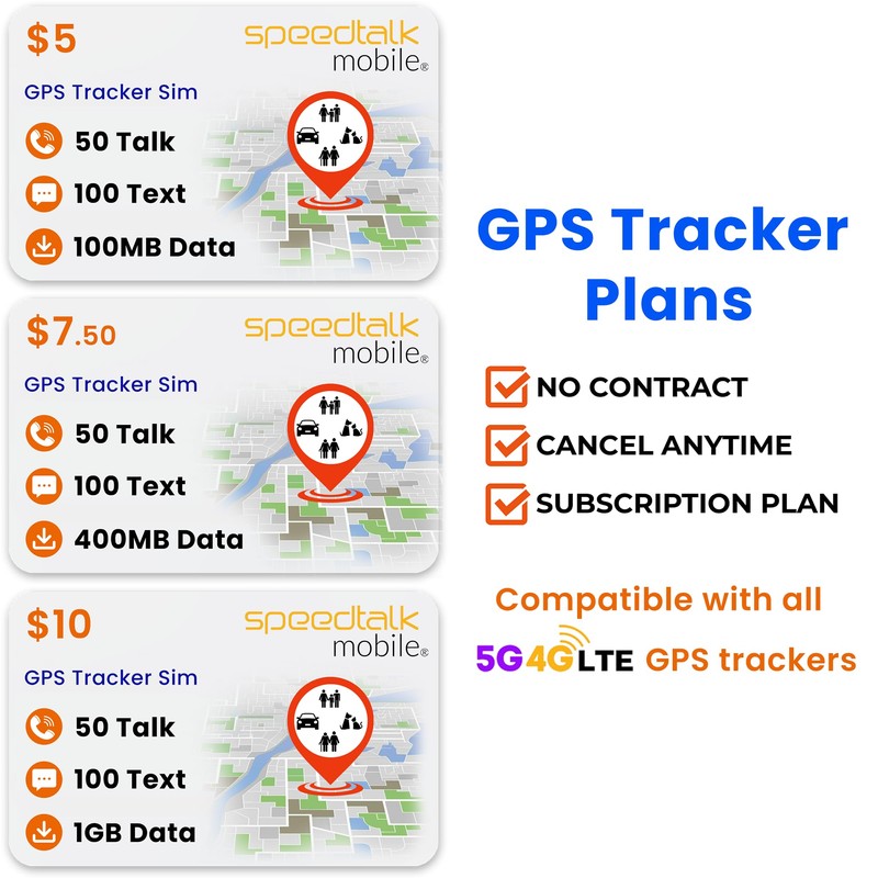 SpeedTalk Mobile Tracker SIM Card for 5G 4G LTE GSM