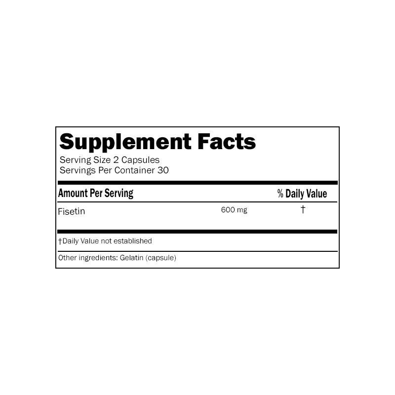 Healthspan Plus Labs Fisetin 600mg/serv 60 Capsules