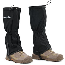 Waterproof Leg Gaiters for Men and Women Adjustable Snow Boot Gaiters for Hiking in Hunting Sand and Mud Mountain Climbing or Snowshoeing (Black M)