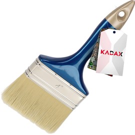 KADAX Simple plastic brush, flat brush with comfortable handle, paint brush, bristle brush, glaze brush with synthetic bristles (4 inches), blue