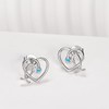 Sterling Silver Stethoscope Nurses Earrings Heart Shaped Women Studs Jewelry