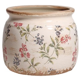Xiaan Jiaju Ceramic Planters for Indoor Plants, Plant Pots with Drainage Hole, 6.29in. Flower Pots for Indoor Plants, Vintage Planters & Succulent Pots, Crackle Glaze Finish Plant Pots, Purple Red