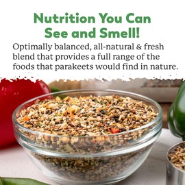 Dr. Harvey's Our Best Parakeet Food, Wholesome Seeds, Nuts, Fruits, and Vegetable Bird Feed for Budgies and Parakeets (4 Pounds/1.81 kg)