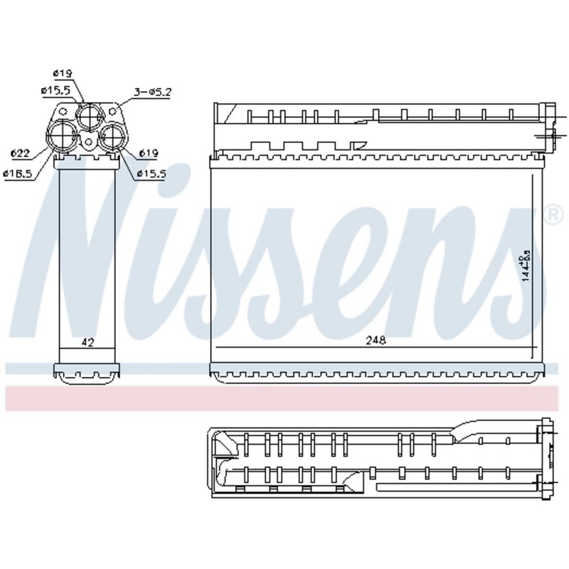 NISSENS 70512, Heat Exchanger, Interior Heating