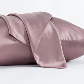 CloudDwelling 100% Pure Mulberry Silk Pillowcase 22 Momme 6A High-Grade Both Sides Soft Breathable Silk Pillow Cover with Hidden Zipper for Hair and Skin Pack of 1(Purple, Standard 20x26 Inches)